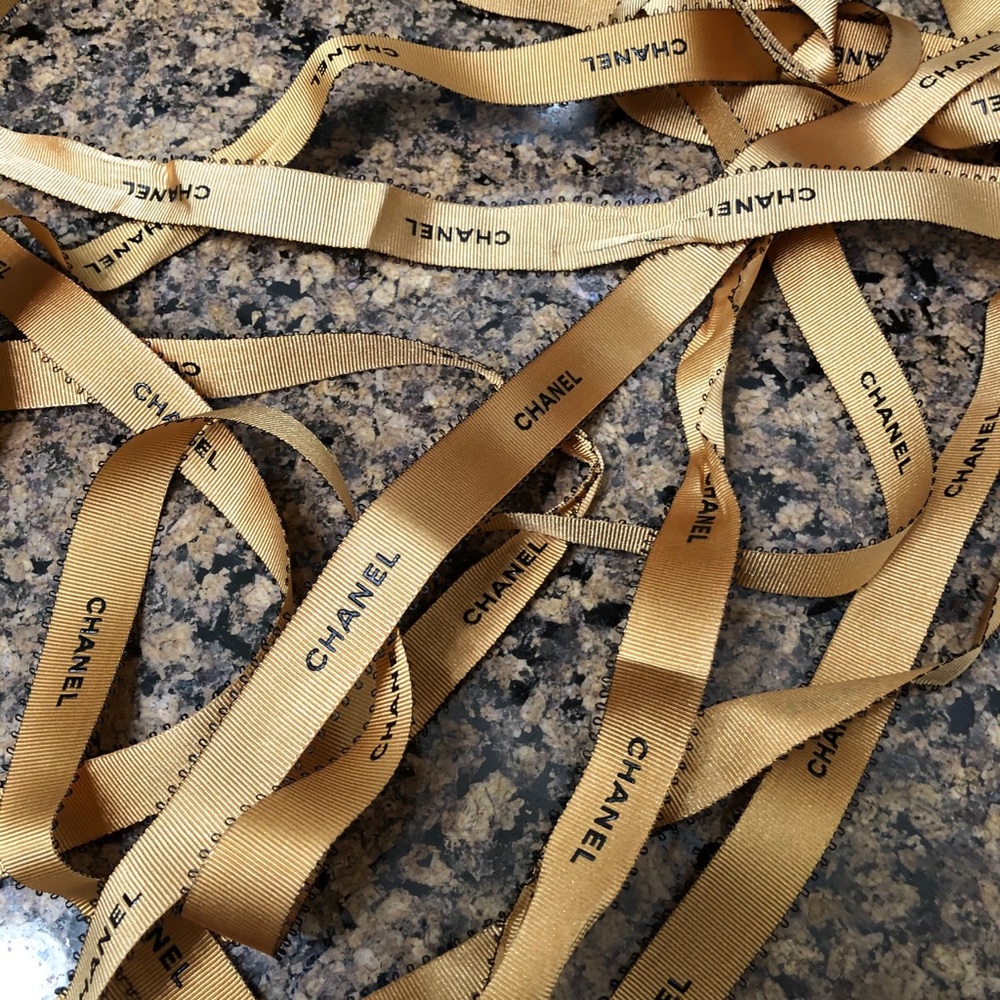CHANEL Ribbons- Set of 3- Gold & Black